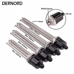 DERNORD Electric Water Heater DN32 42mm Immersion Heating Element SUS304 Tubular Heating Element 220V/380V 3KW 4.5KW 6KW 9/12KW