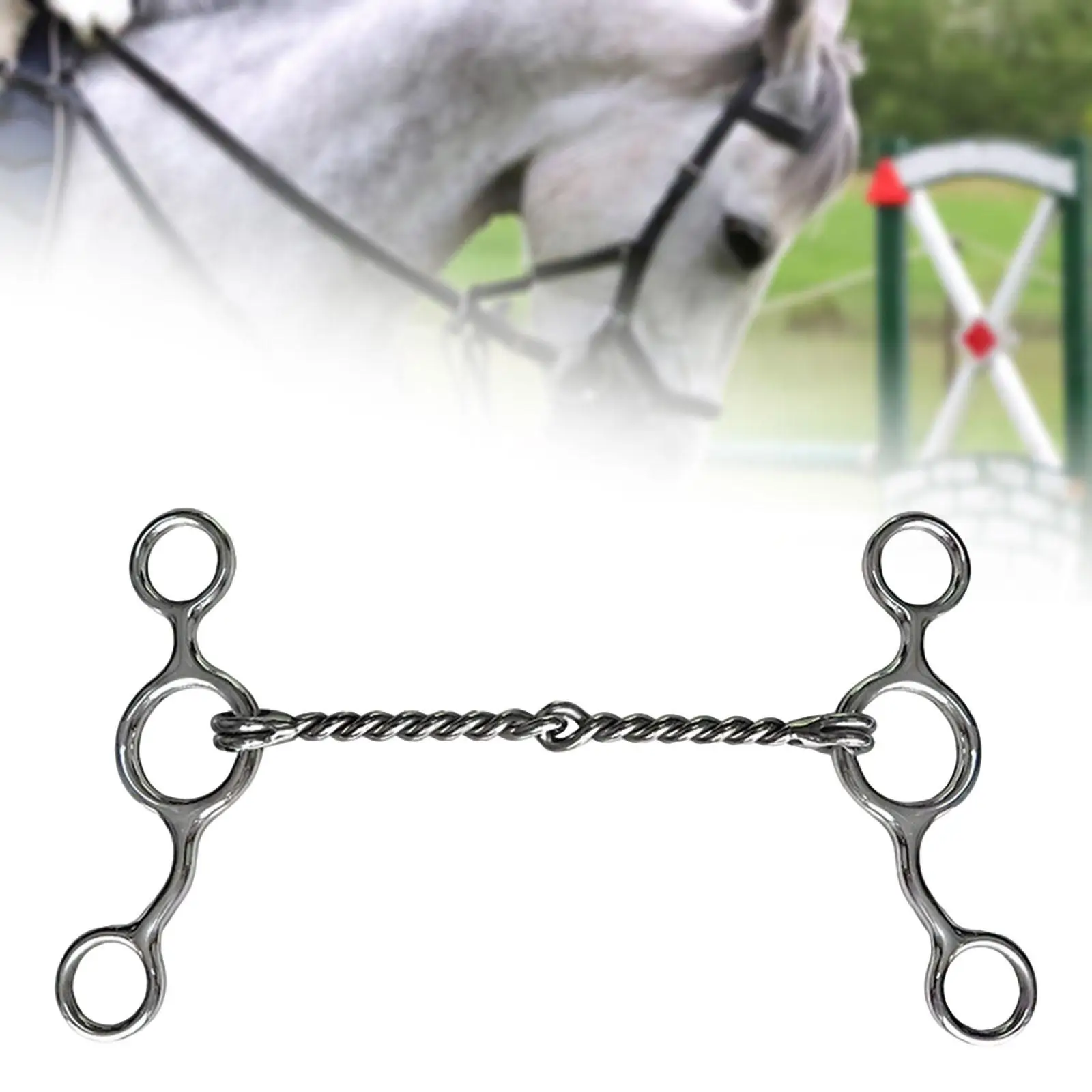 Stainless Steel Horse Bit Equestrian Mouth Bit Metal 12.7cm Horse Mouth Bit