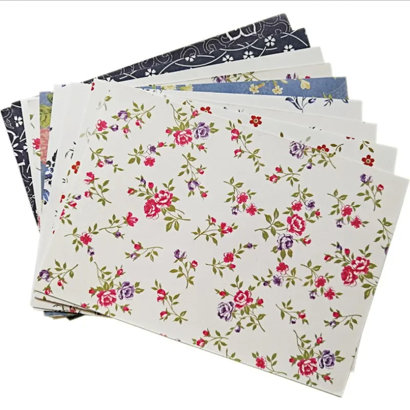 50Pieces wholesale small floral envelope Pastoral elegant retro cherry blossom rose Chinese style B6 size Writing handmade