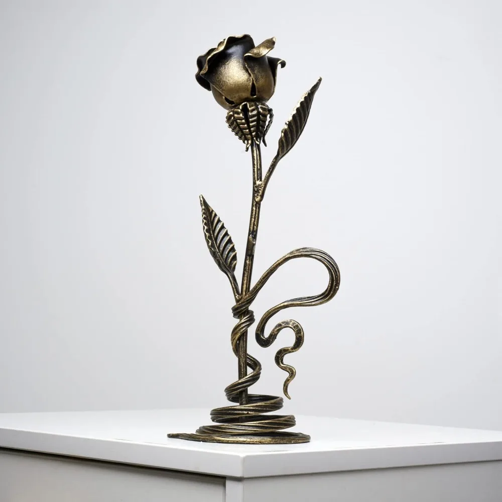 وردة معدنية برونزية مخصصة - مثالية لهدايا الذكرى السنوية للزفاف الثامن والعشرون #4