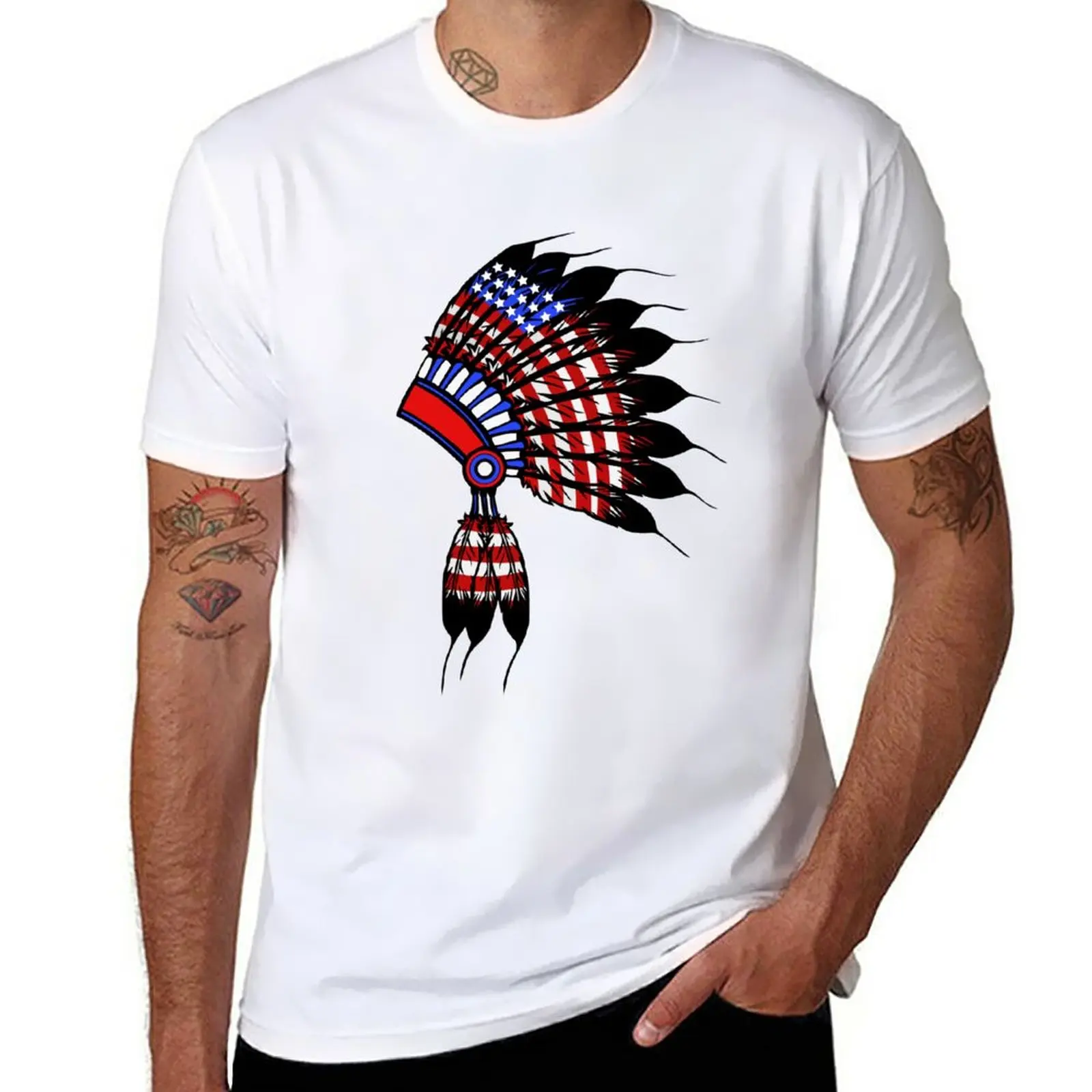 Headdress T-Shirt summer top tops mens graphic t-shirts pack