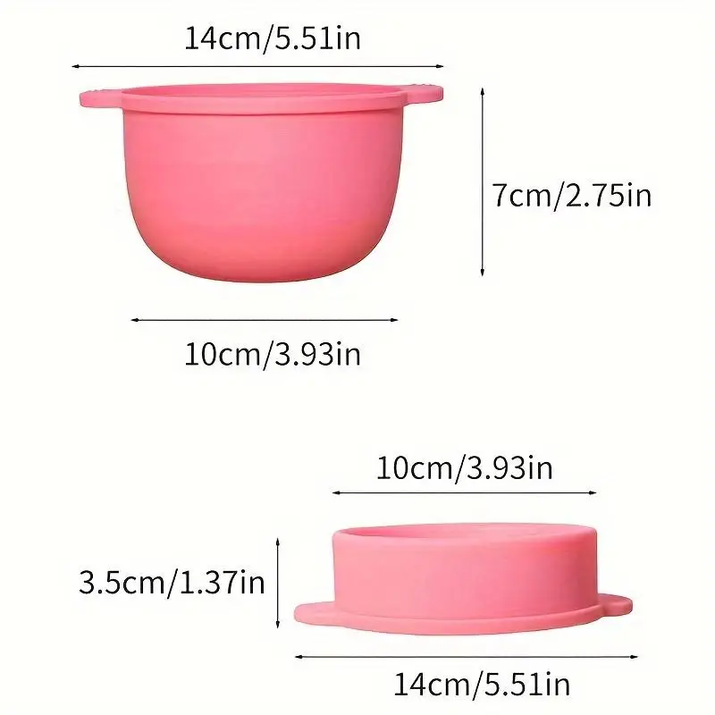 1Pc Foldable Silicone Wax Bowl, Mask Mud Bowl, Non-stick Container for Wax, Shaving & Beauty Supplies, Personal Cosmetic Tool