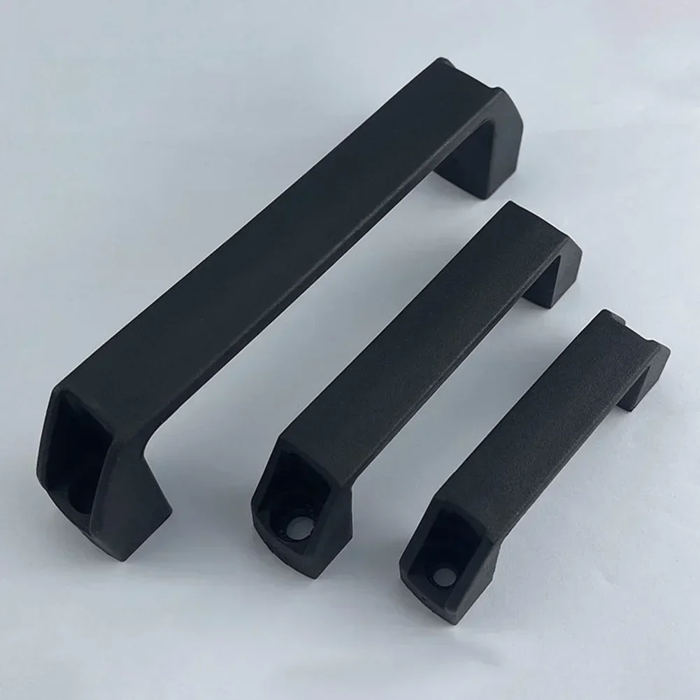 1 Buah Pegangan Tarik Kabinet Pegangan Furnitur Kenop Laci Pegangan Kabinet Industri Plastik Hitam Kenop Lemari Pakaian Perangkat Keras