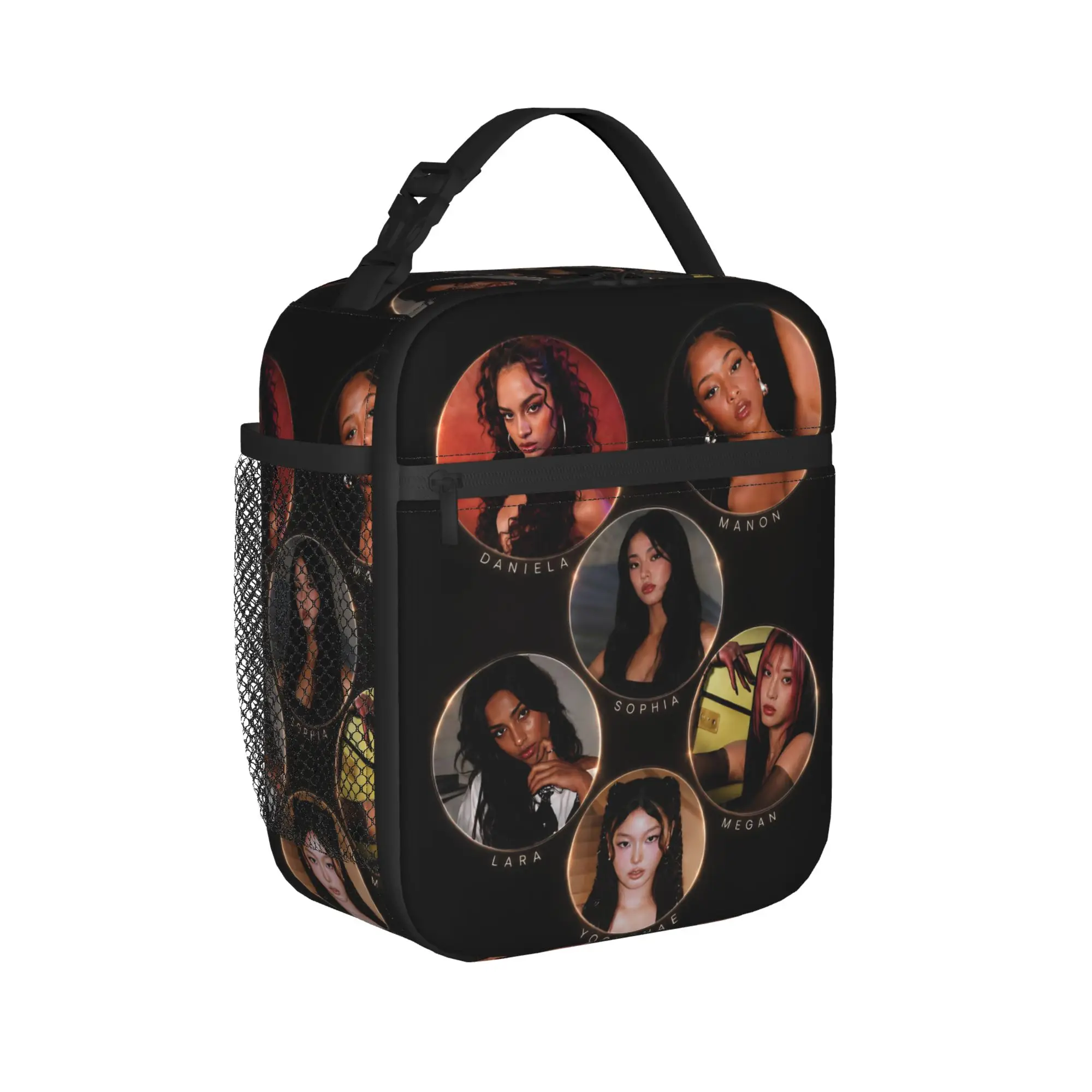 Katseye Music Girl Group Lunch Bag  Cute Lunch Box For Child Outdoor Picnic Portable Cooler Bag Oxford Graphic Tote Food Bags