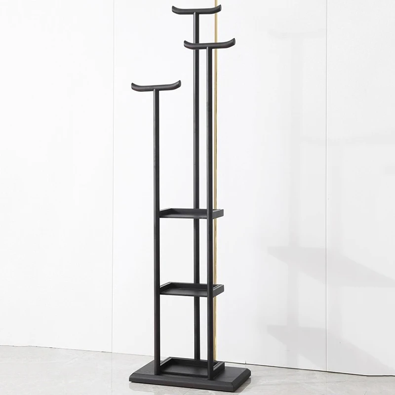 رفوف معطف مفتوحة معلقة منظم تخزين خشبي قائم فاخر رفوف معطف أرضية أثاث جناح صالة Perchero الحديث #5