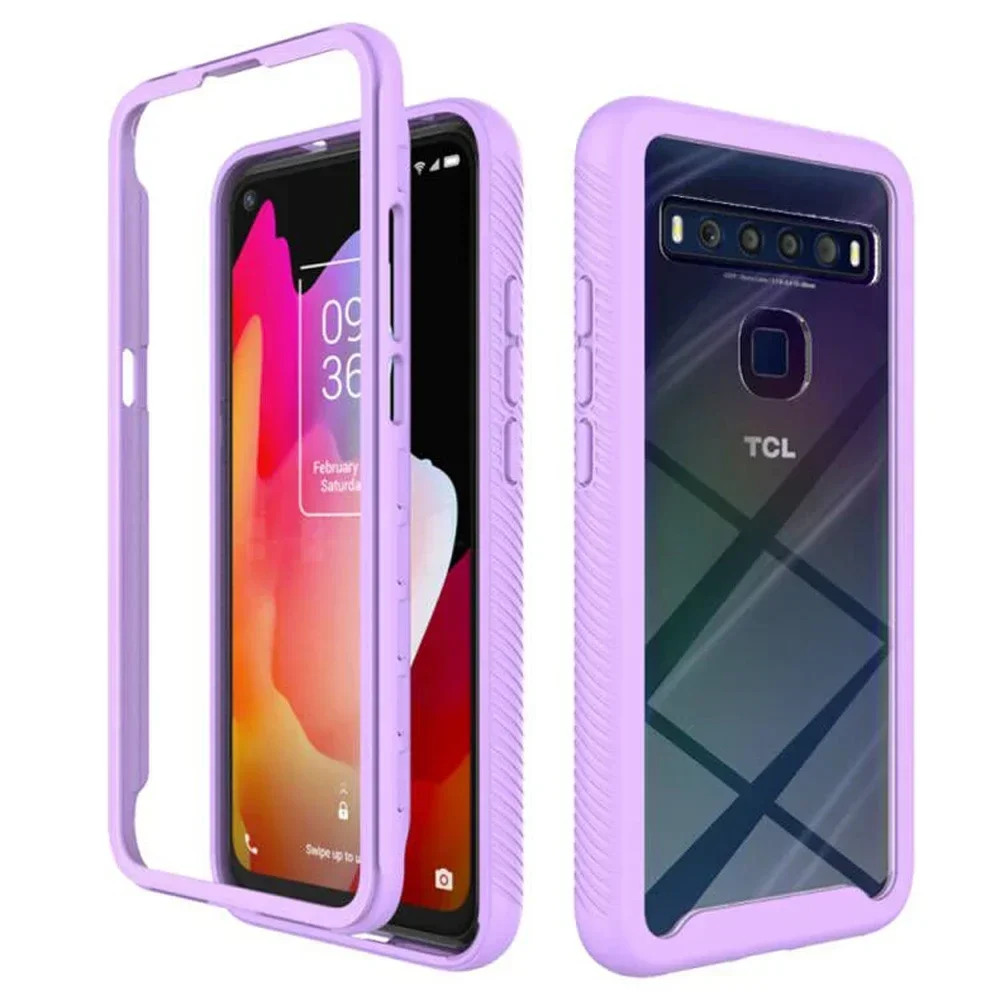 Para TCL 10L 20L Plus 30 XE Funda de cristal Panel trasero duro Funda TCL t-mobile Revvl 6 Pro 20 L 10 Lite 5G cubierta de parachoques a prueba de golpes