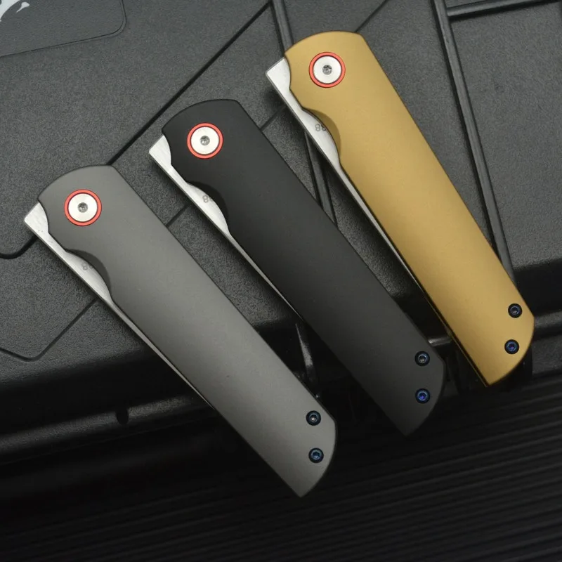 

New Folding Knife D2 Blade Aluminum Alloy Handle Camping Survial Outdoor Hunting Tactical Pocket Military Knives EDC Multitool