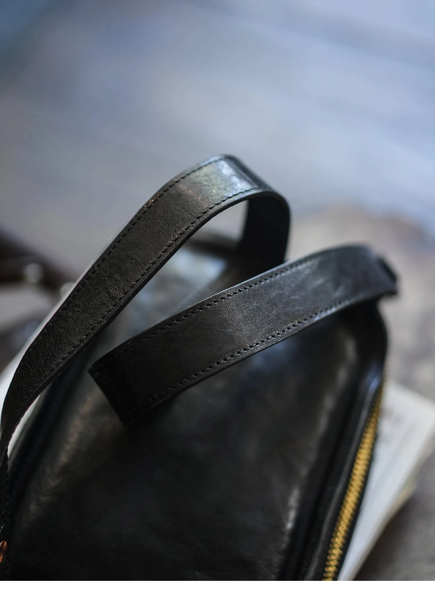 PNDME Mode-Organizer Designer-Umhängetasche aus pflanzlich gegerbtem Rindsleder für Herren, lässige Vintage-Luxus-Schultertasche aus echtem Leder – Detail 14
