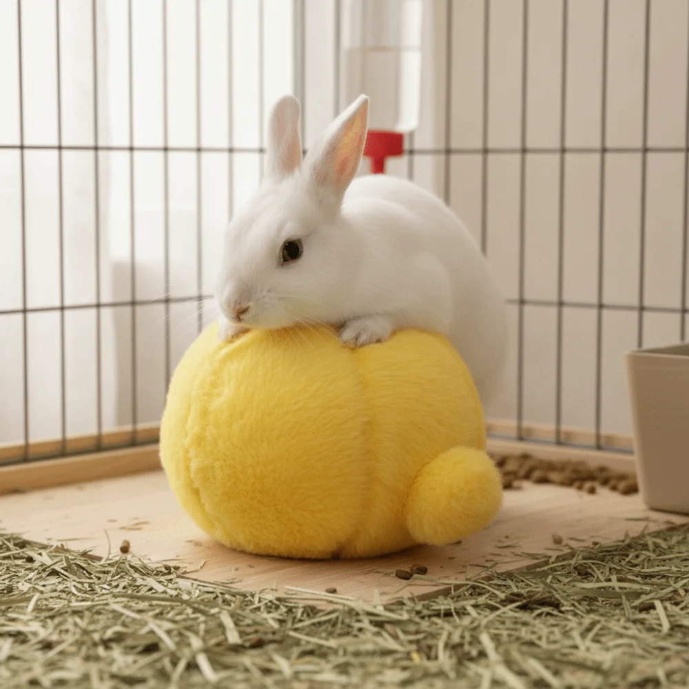 Simulated Rabbit Buttocks Rabbit Venting Ball Fluffy Soft Rabbit Soothing Toy Bite Resistant Comfortable Rabbit Fur Ball