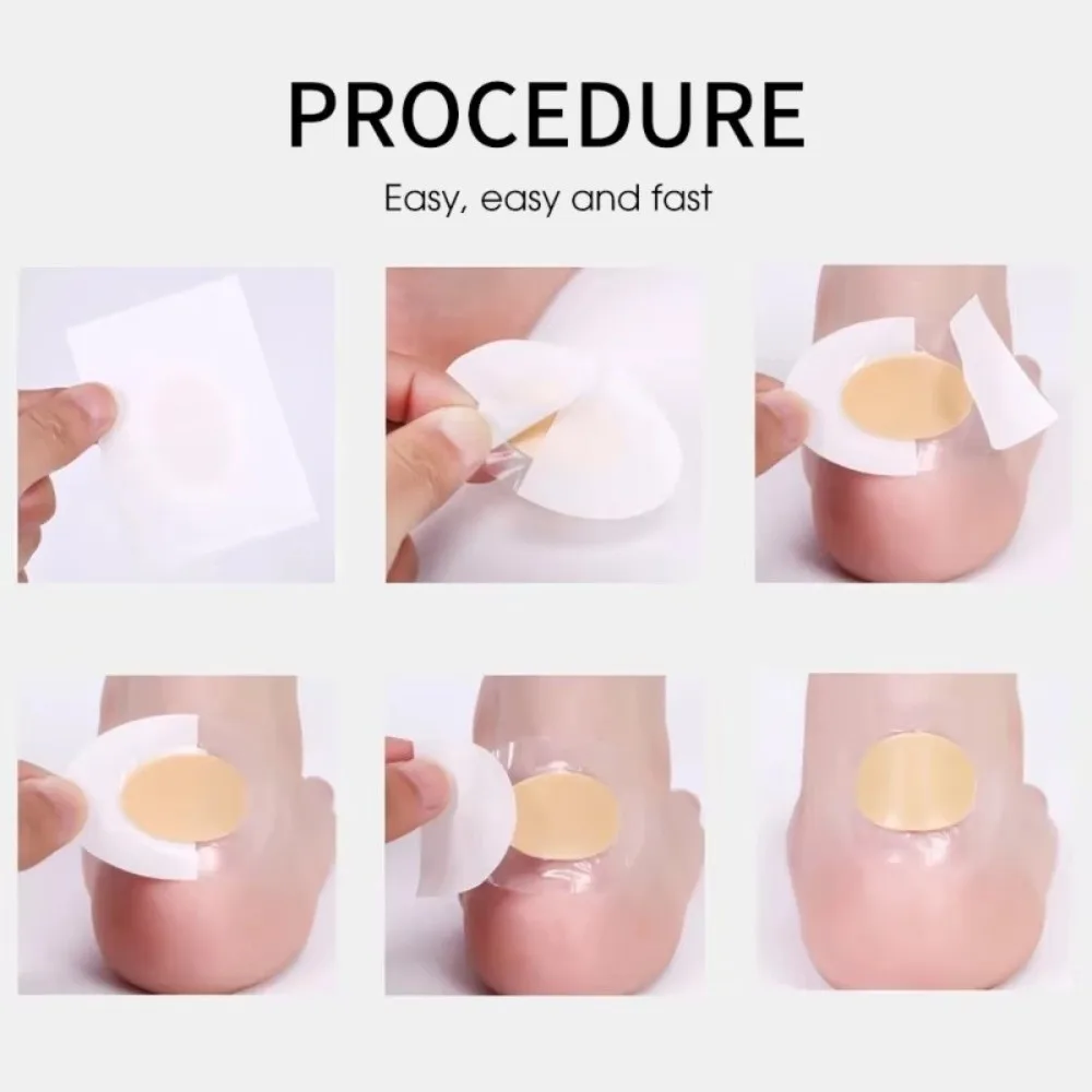 10-100pcs Adhesive Anti Abrasion Stickers Hydrocolloid Blister Pads Foot Patches Foot Care Gel Heel Protection