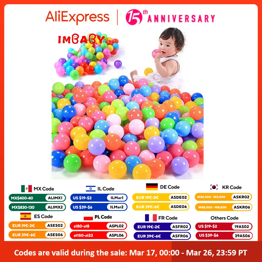 100/200Pcs 5.5cm And 7cm Safe Soft Plastic High-quality Ocean Balls For Baby Playpen Colorful Soft Stress Air Juggling Ball Pool