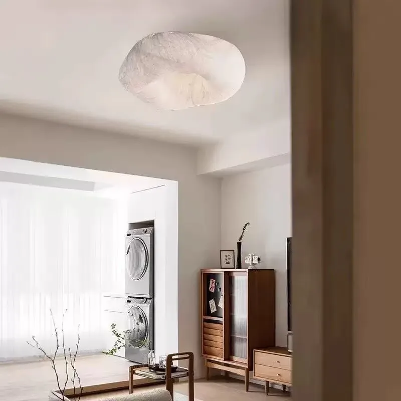 Colored Biomimetic Silk Cloud Home Ceiling Lights Living Room Decor Light Fixture Bedroom Led Illumination Study Modern Lamps