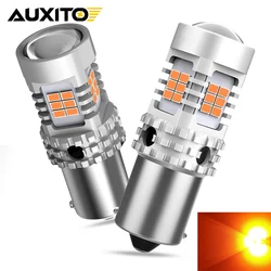 AUXITO 2Pcs BAU15S PY21W LED Canbus 1156 BA15S P21W T20 7440 LED Bulb No Error Car Turn Signal Light for BMW Audi Ford VW Kia