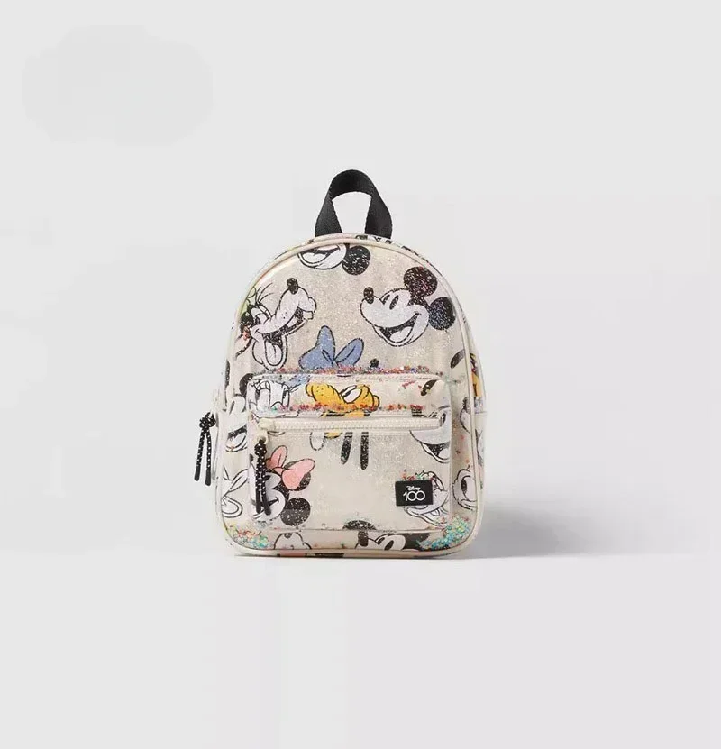 Disney Girls Backpack Mickey Mouse Print Girls Travel Storage Fashion Cartoon Cute Girl Baby Mini Backpack