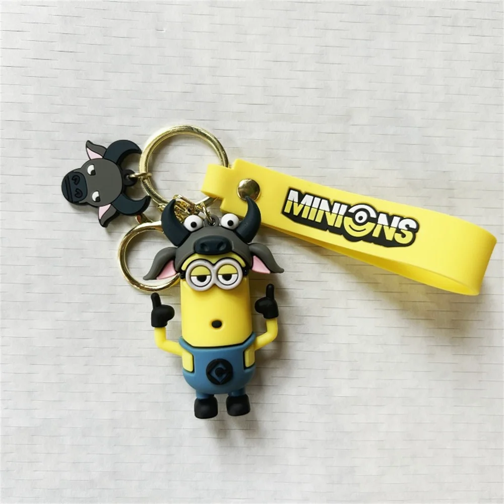 Anime Minionki Brelok 12 Chiński Zodiak Seria Cute Cartoon Dziecko Zabawka Breloczek Torba szkolna Akcesoria do kluczy samochodowych Prezent