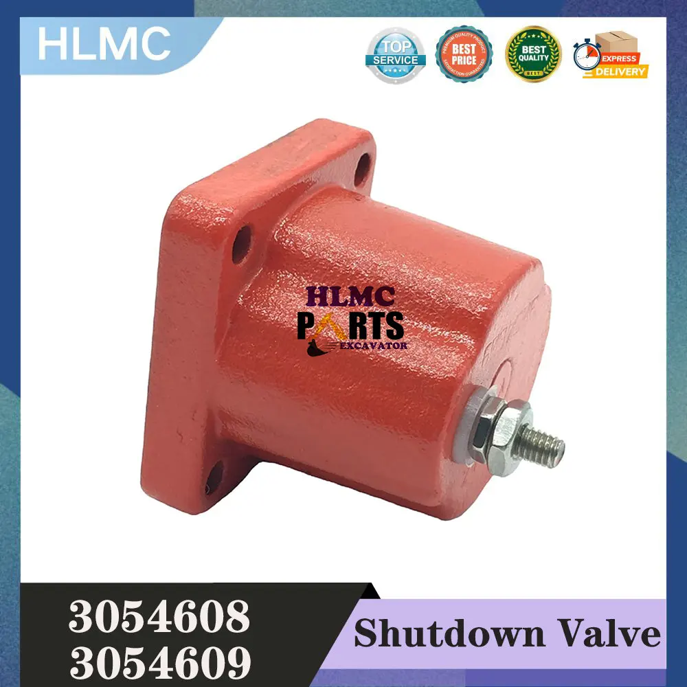 

3054609 24V Solenoid Fuel Shutoff Shutdown Valve Assy Kit Solenoid Valve Assembly 12V 3054608