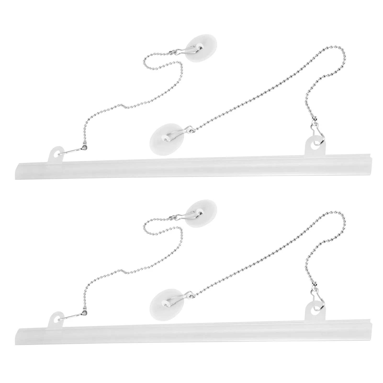 Poster Hanging Pole 2 Piece 30cm Heavy Duty Clamp Chain Kit for Flags Artwork Scrolls Wall Decor Plastic Frame