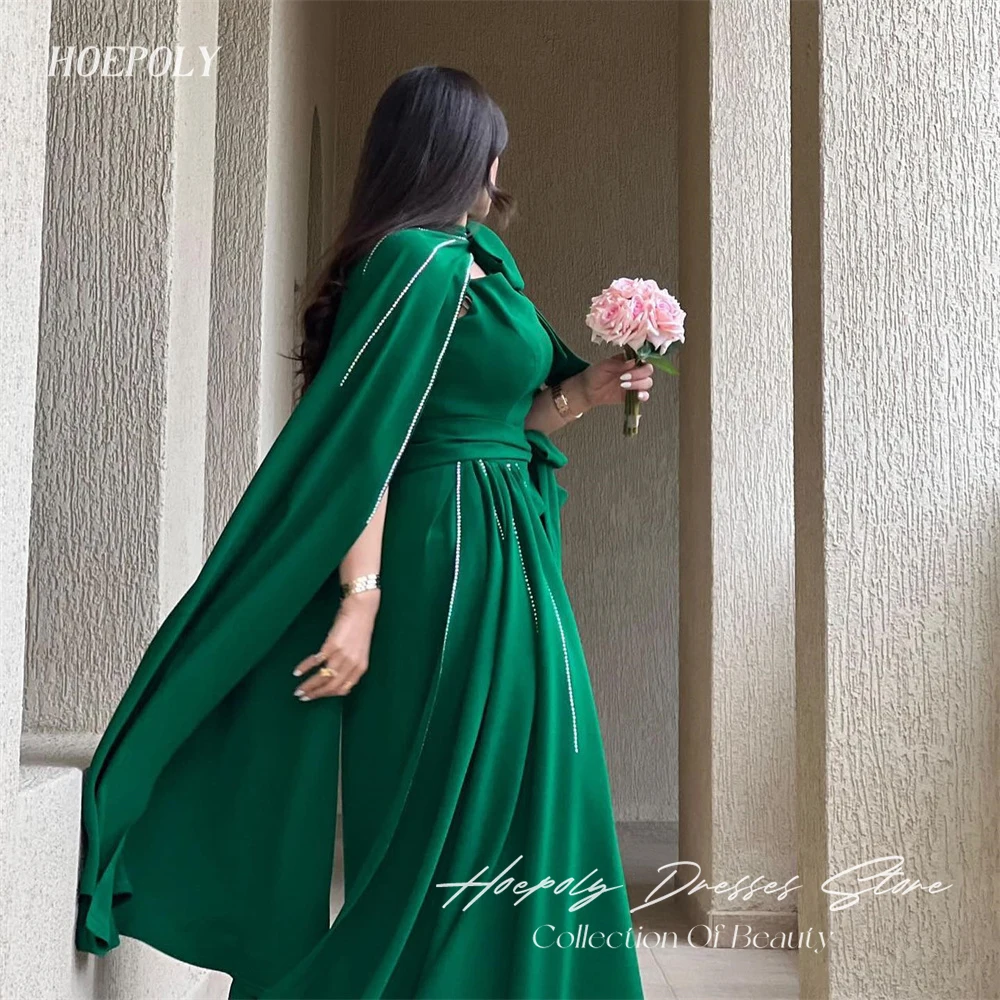 Hoepoly High Neck ärmellose Perlen falte elegante Meerjungfrau Abendkleid boden lange Sweep Train Luxus lange Ballkleid neu