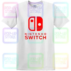 Nintendo Switch T-Shirt Video Games Logo Gaming System Pro PS4 Crew Tee S - 2XL