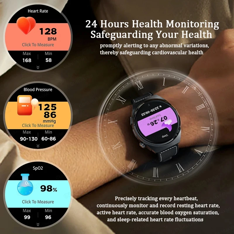 2024New For HUAWEI Smart Watch With Earbuds TWS Bluetooth 2 in 1 Earphone Heart Rate Blood Pressure Monitoring Sports Smartwatch