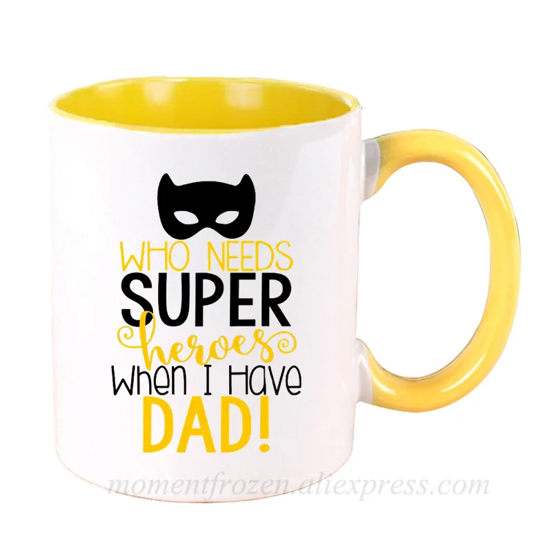 

Superhero Dad Cups Caffeine Cocoa Coffee Mugs Tea Mugen Friend Gifts Home Decal Milk Tableware Coffeeware Teaware Beer Drinkware