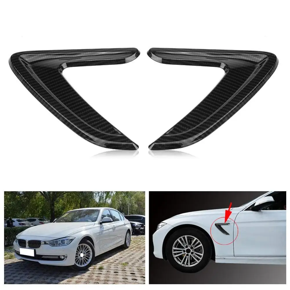 1 Pair Car Side Air Vent Cover Trim Fender Sticker for BMW 3 Series F30 2013-2018 Car Air Vent Fender Cover Trim Stickers ABS