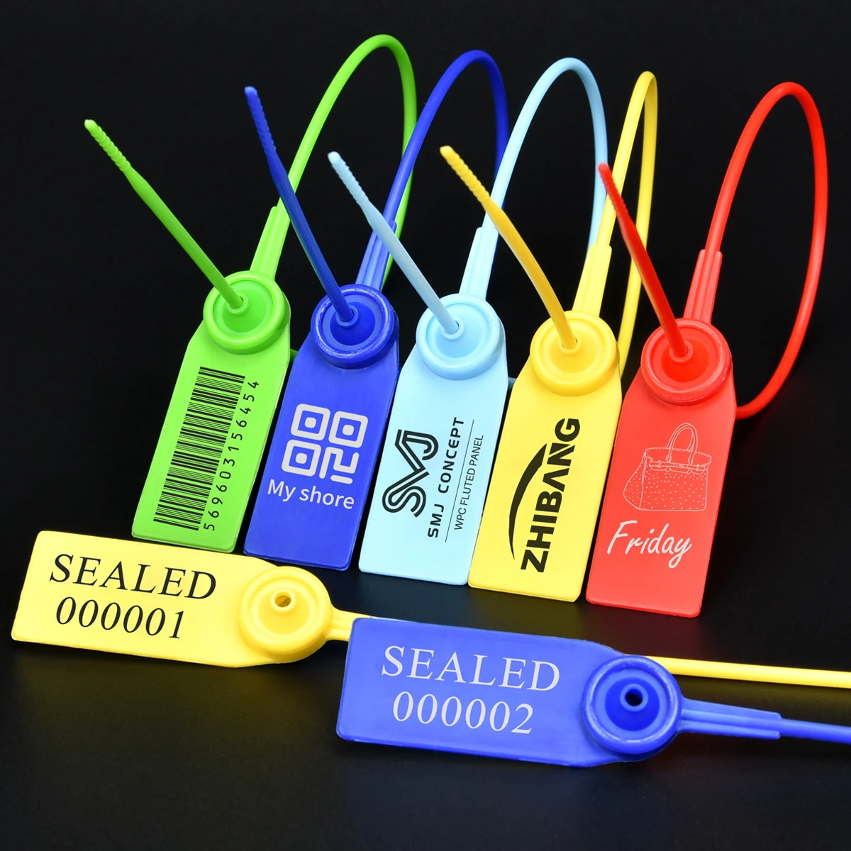 100PCS plastic sealed label security seal tamper-proof transport tie ring fire extinguisher label can be customized logo