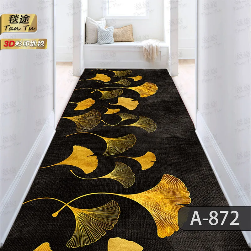 Household Long Corridor Carpet Hallway Aisle Runner HOTEL Home Decoration Long Rug Stairway Entryway Anti-slip Mat Customizable