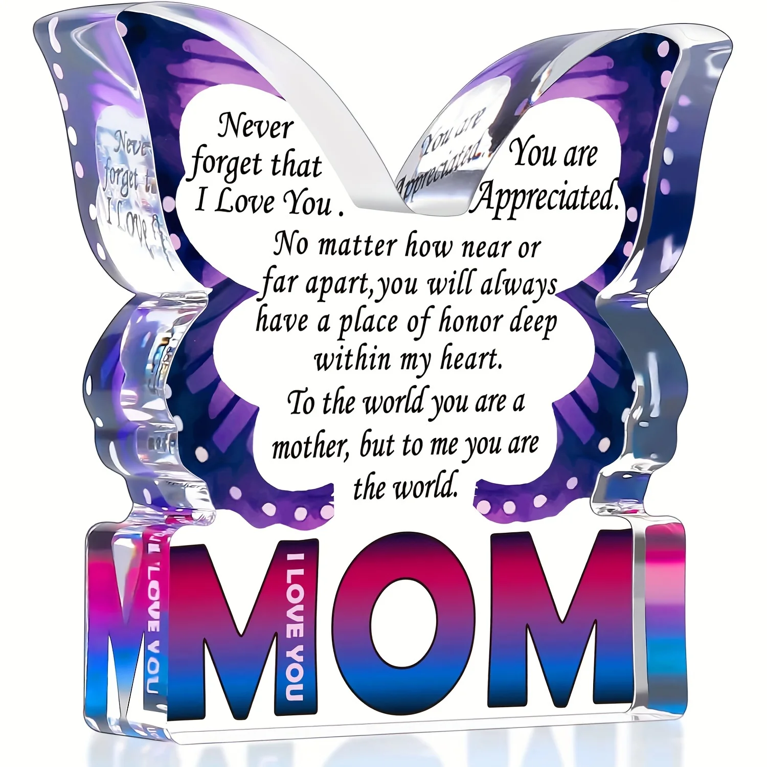 Gifts for Mom from Daughter Son, Birthday Gifts for Mother, I Love You Mom Gifts for Stepmom Mother in law, Best Mom Ever Gifts