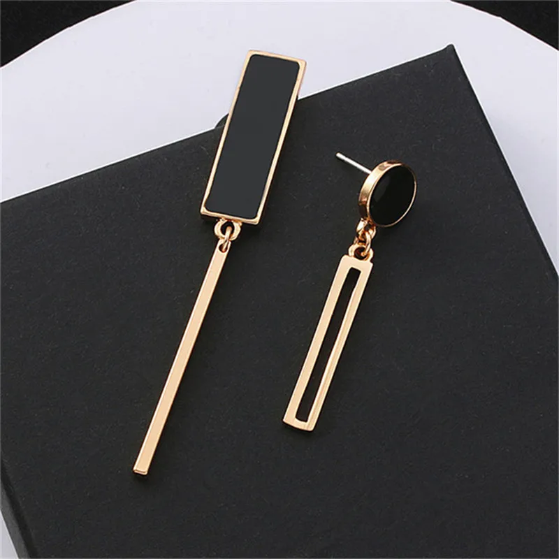 Korean Geometric Long Asymmetric Earrings 2026 Metal Earing Hanging Fashion Women Party Jewelry Pendientes Brincos