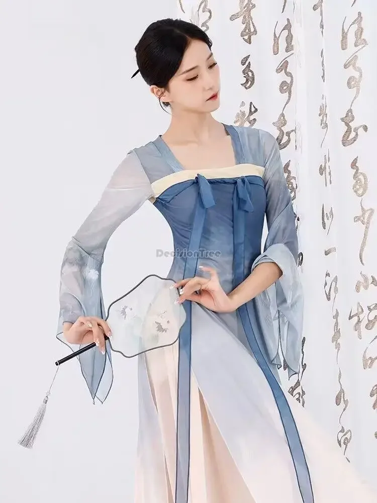 2023 chinese classical dance dress female gauze dress dance dress training costume dance chinese hanfu performance costume