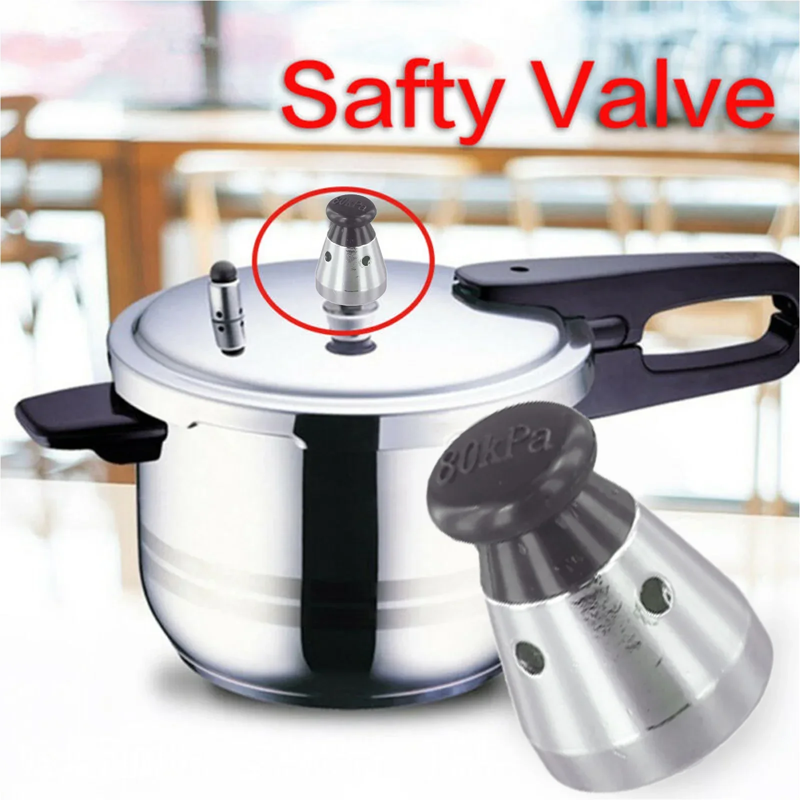 Stainless Steel Safety Valve Cap Replacement Kit For Pressure Cooker With 1 Cm Bore Diameter And 4 1 Cm Height