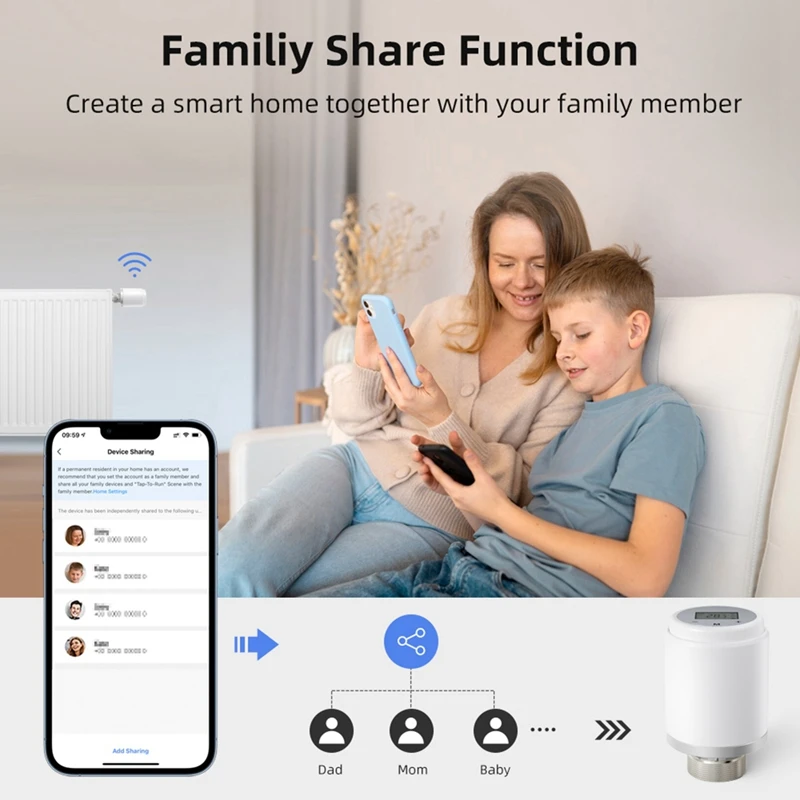 Smart Thermostatic Radiator Valve Programmable App Remote Temperature Controller Work For Alexa Google Home