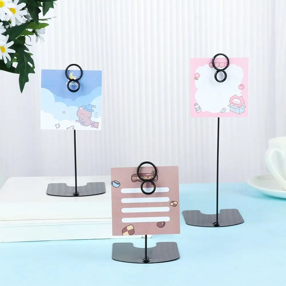 2Pcs Concise Party 8/0 Shape Wedding Table Number Stand Price Label Holder Place Card Holder Paper Clamp