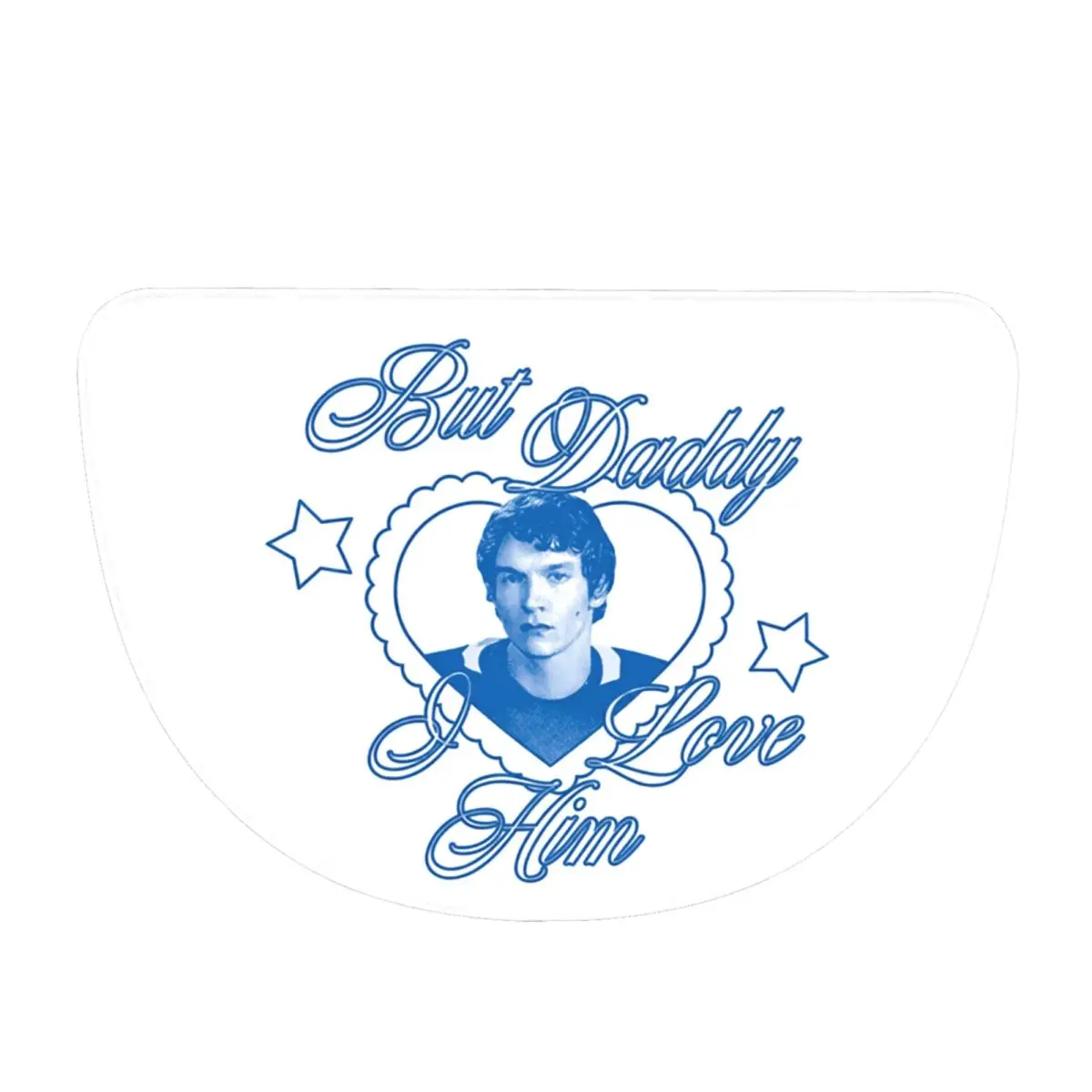 Ilya But Daddy I Love Heated Rivalry Half Round Doormat Non Slip Bathroom Mat Absorbent Floor Carpet for Laundry Room Bathroom