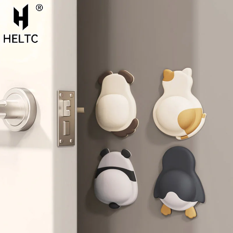 Cute Pet Anti-collision Pad Soft Rubber Door Sticker Anti-collision Artifact Refrigerator Door Back Wall Sticker