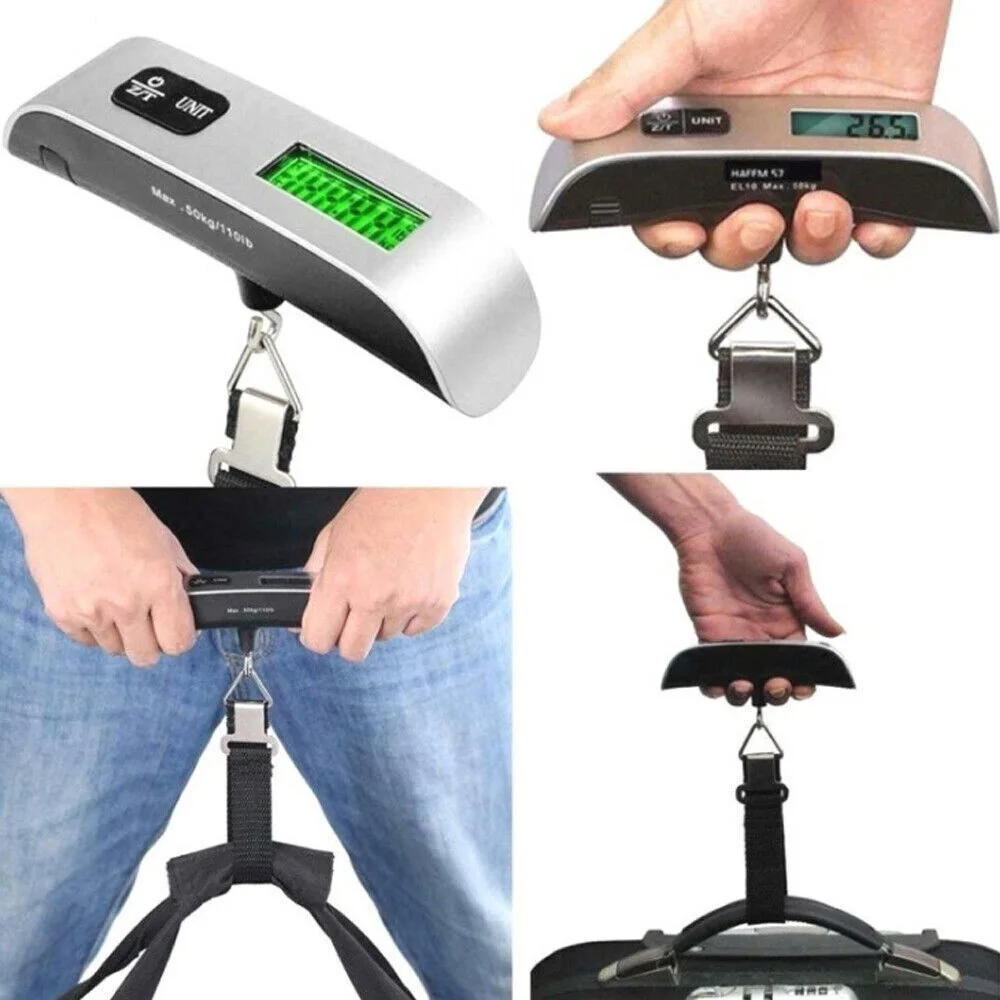 Luggage Scale 110lb 50kg Digital Handheld Portable Hanging Baggage Scale for Travel Suitcase Weight Scale