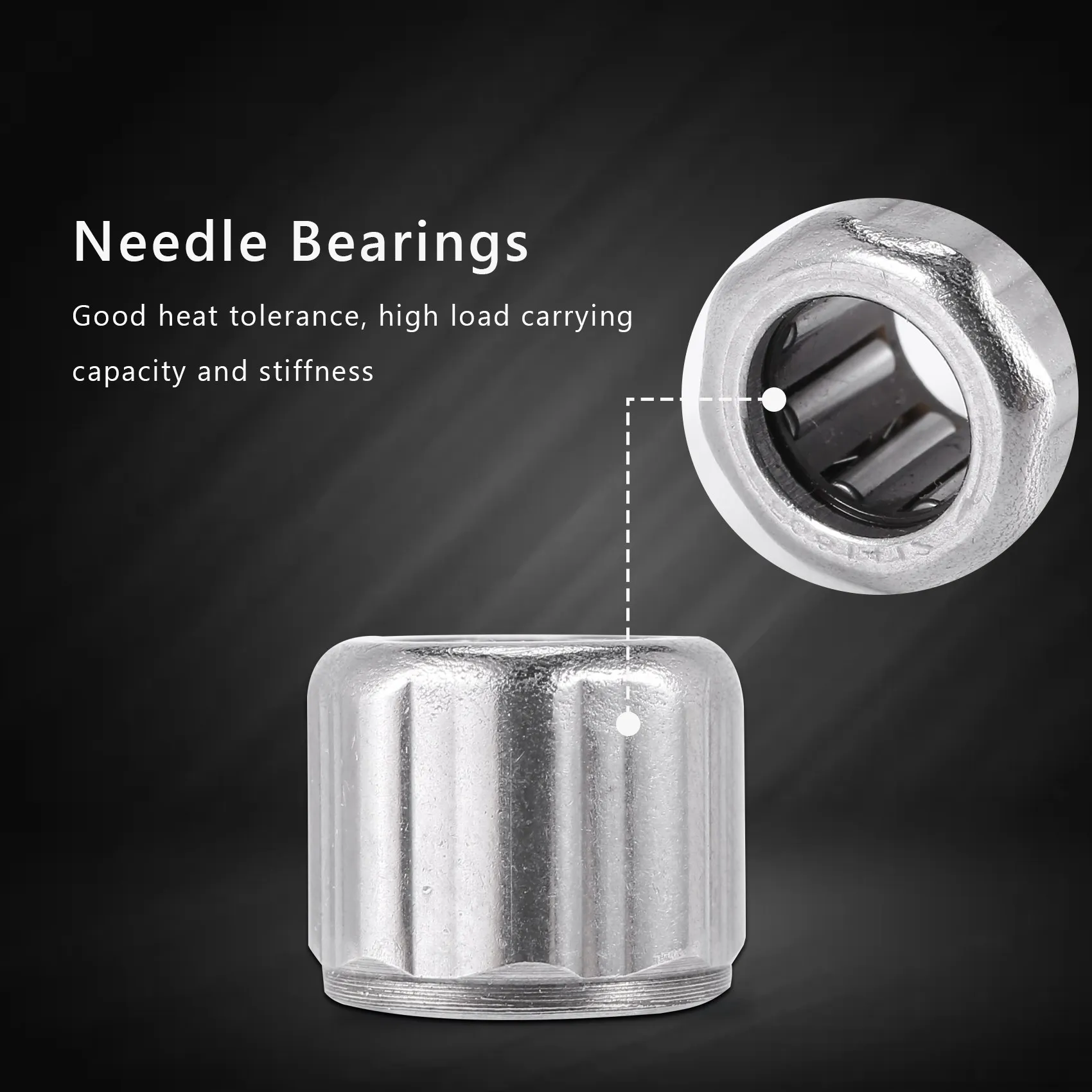 ABLK 10Pcs Needle Bearing HF081412 Outer Ring Octagon One-Way Needle Roller Bearing 8X14X12mm for Manufacturing Industry