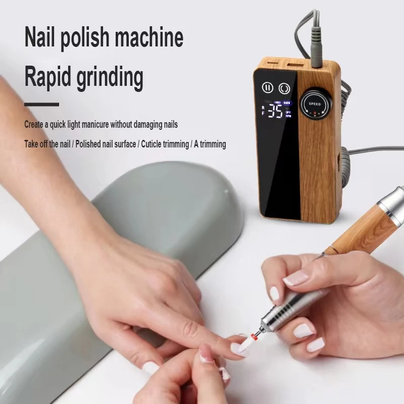 DDQ Pink Portabe Nail Drill Best 35000RPM Coreless Rechargeable Electric Nail Drill Machine Professional