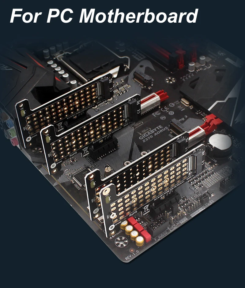 M.2 NVME B&M Key To PCIe 4.0/3.0 X1 x1 X4 x8 x16 interface Adapter Card PC Motherboard For 2230 2242 2260 2280 SSD hard disk