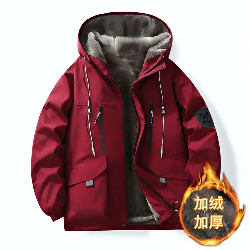 

Winter Men's Hooded Collar Down Coats Fleece Thick Jackets Hooded Fur Collar Short Parka Puffer Parkas Winter Coats Men Clothes