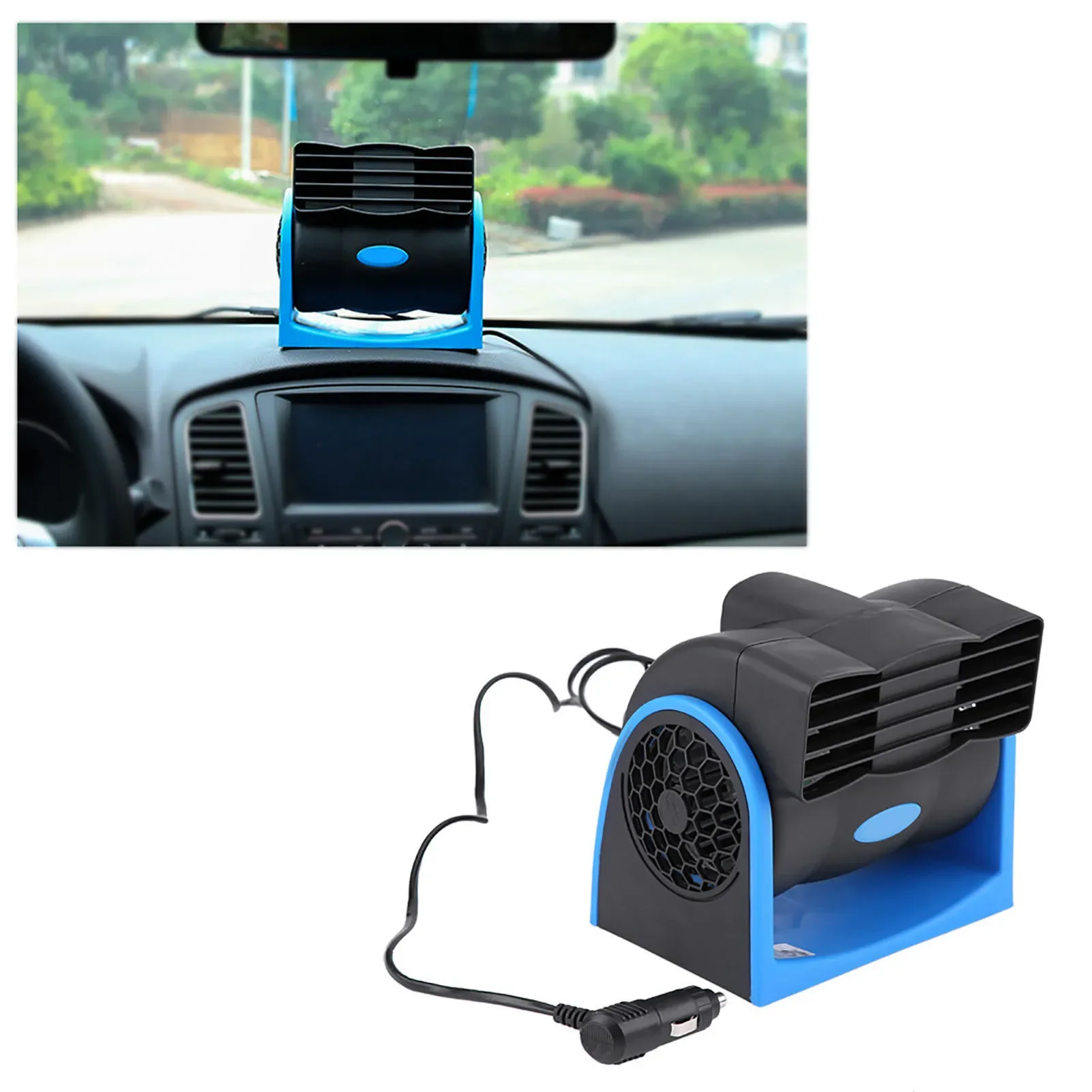 Car Mute Fan Car Car 12V Mini Electric Fan Adjustable Speed Mute Fan