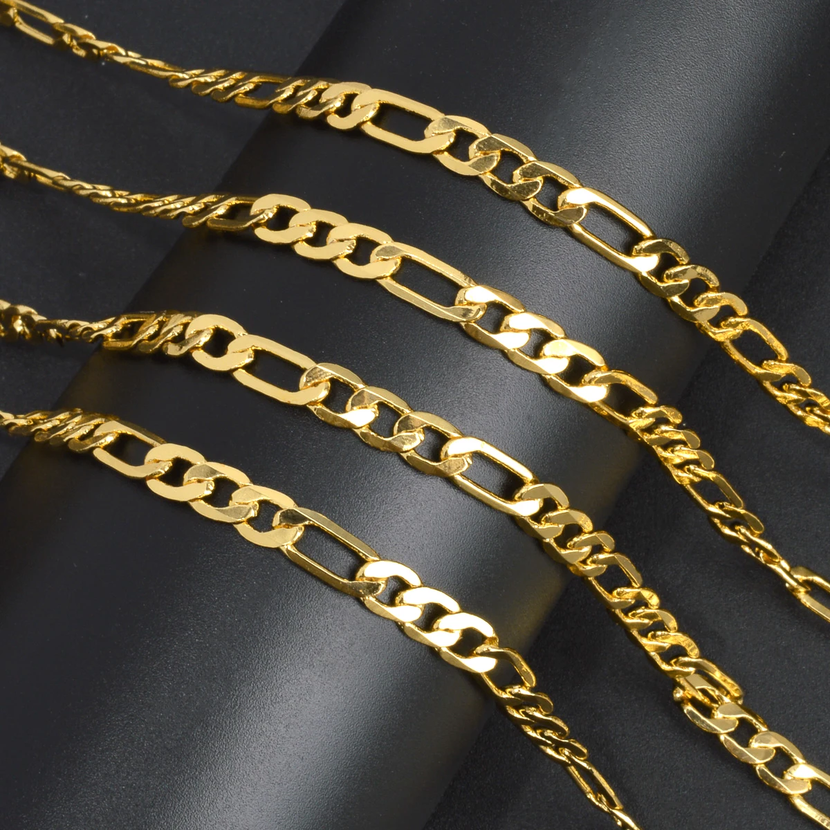 Sunny Jewelry 18K Gold Plated Necklace Width 5mm Cuban Link Chain Fashion Basic Punk Male Female Choker Collar Jewellery Gifts