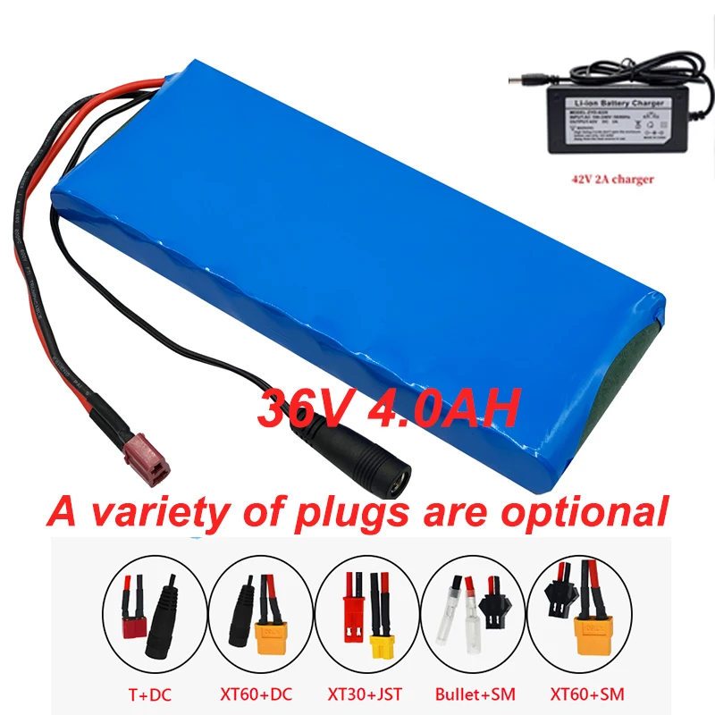 

10S1P 36V 4000mah Battery Pack 4Ah 18650 Lithium Li-ion Rechargeable Batteries Ebike Electric Car Bicycle Scooter 20A BMS 500W