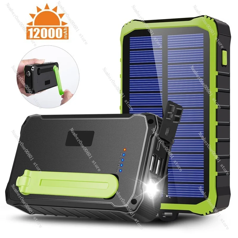 Polymer Solar Hand-Cranked Generator Power Bank Field with LED Light for Camping Mobile Power