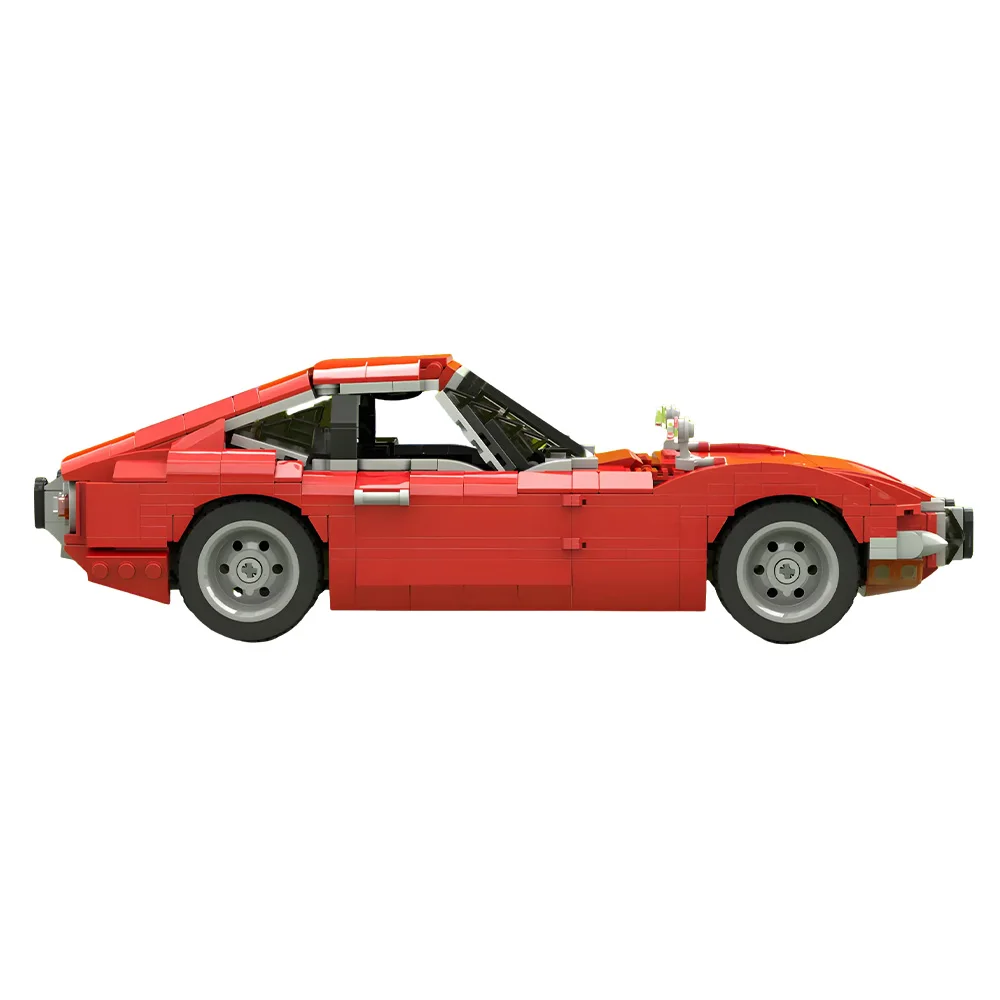 MOC Toyotaed 2000GT Red Car Building Blocks Model High Horsepower Red Racing Car Bricks Assembly Toys Kids DIY Birthday Gifts