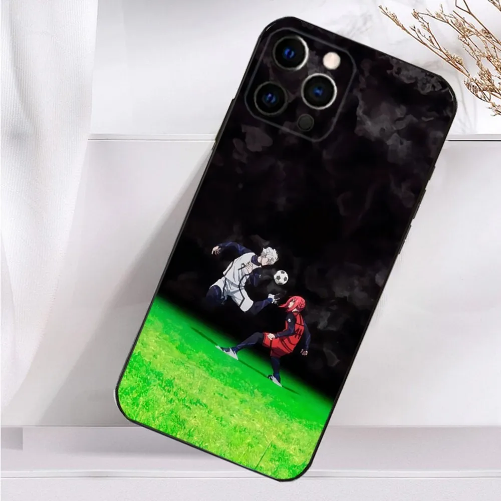 Anime B-Blue L-Locks Phone Case For iPhone 16,15,14,13,12,11 Plus,Pro Max,XS,X,XR,SE,Mini,8,7 Soft Silicone Black Cover