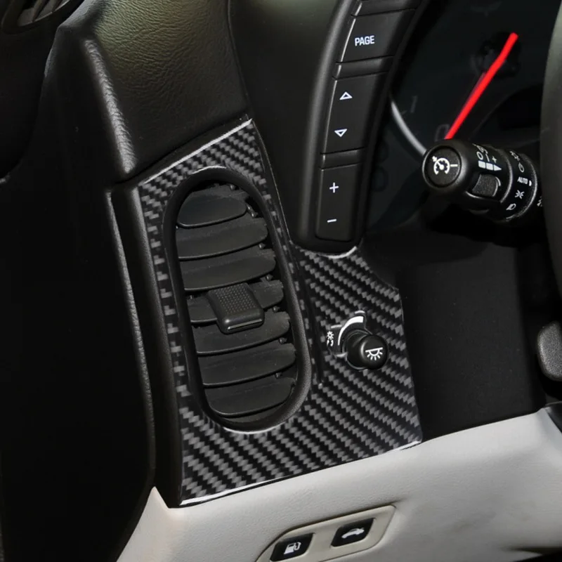 For Chevrolet 05-07 Corvette C6 Interior Modification Carbon Fiber Vent Panel Decorative Sticker
