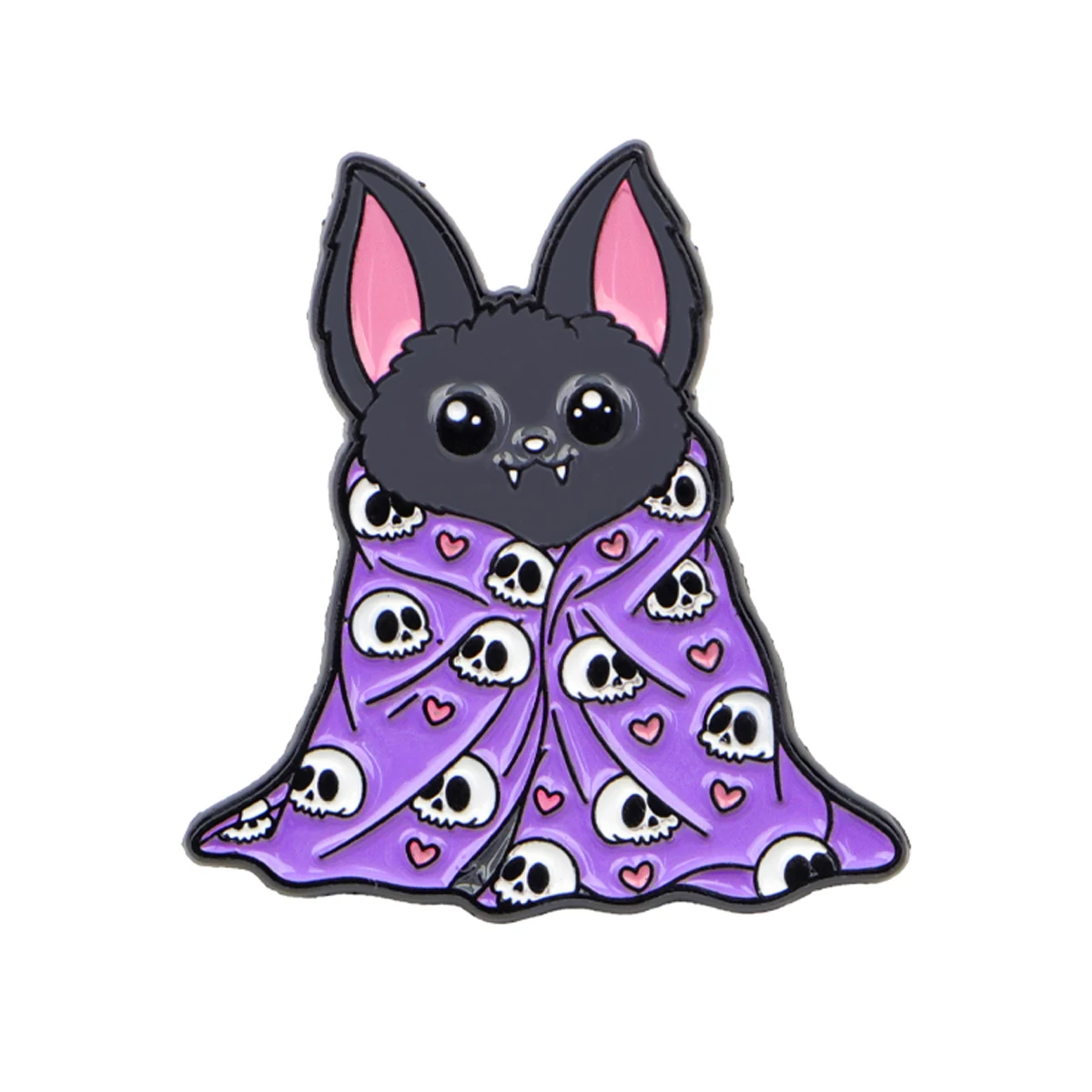 Niedliche Fledermaus-Emaille-Anstecknadel, Skelett-Brosche, Anstecknadeln, Reversnadeln, Abzeichen für Rucksack, Kleidung, Accessoires, Halloween-Schmuck, Geschenk für Feiertage – Detail 1