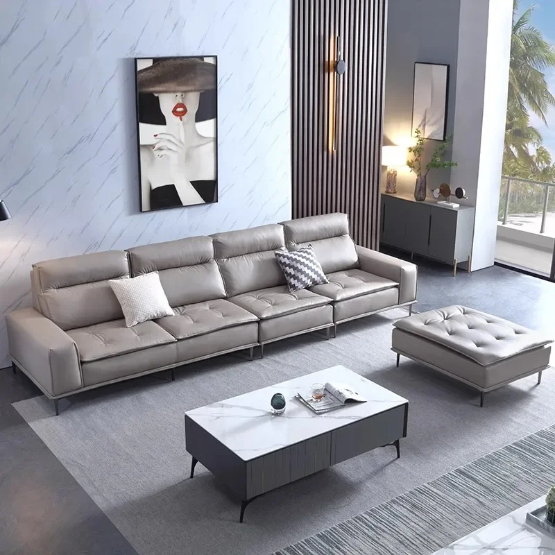

Simple Living Room Furniture Size Apartment Minimalist Corner Sofa, Large Sofa protection Leather Sofa Customizable